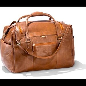 Oversized Calfskin Leather Travel Bag
